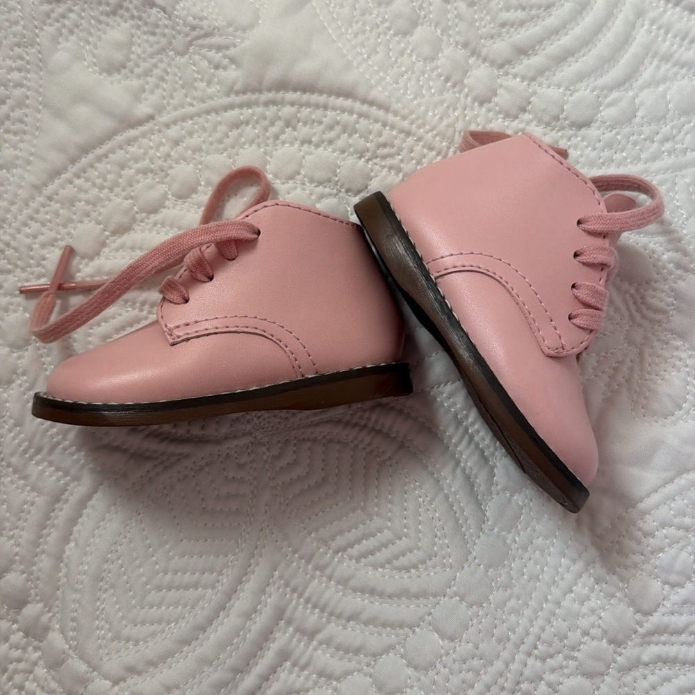 FootMates Pink Lace-Up Kids Boots